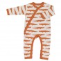 Pyjama bébé sans pieds - crocodiles orange