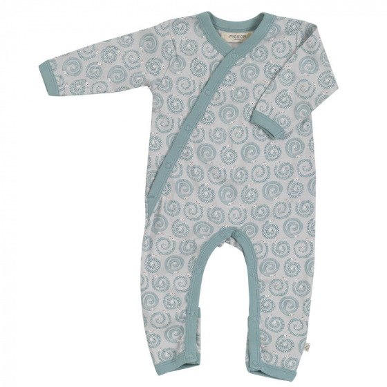 Pyjama bébé sans pieds - serpents turquoise