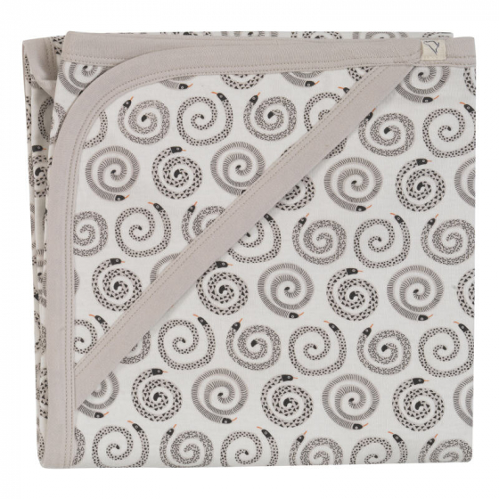 Couverture bébé - 72 x 72 cm - serpents gris