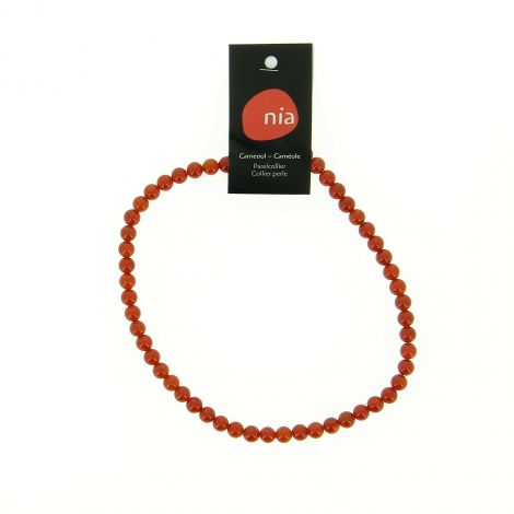 Collier perle 40 cm Cornaline