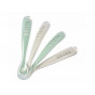 Lot de 4 cuillères 1er âge silicone velvet grey/sage green