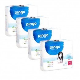 Couches écologiques taille 4 Maxi 7-18 kg 4 packs x 40 langes - Pingo