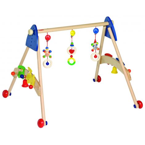 Portique d'activités en bois Train - 3 en 1 - à partir de 3 mois Portique d'activités en bois Train - 3 en 1 - à partir de 3 mois