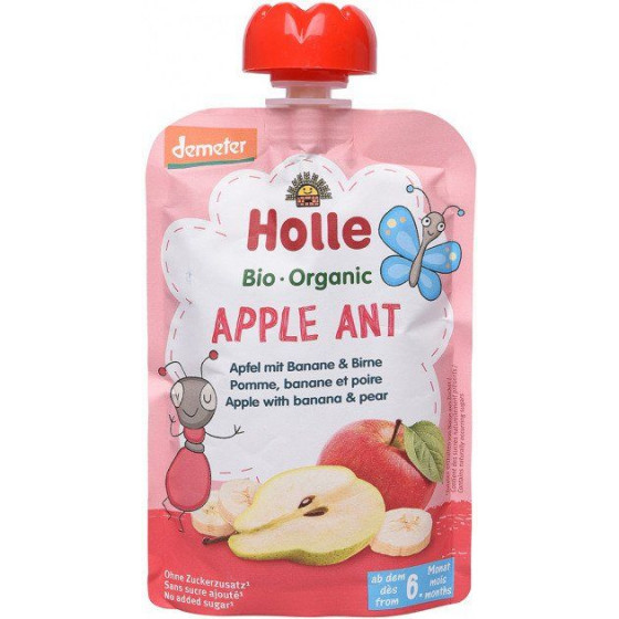 Apple Ant - Gourde pomme, banane et poire - 100g - Holle
