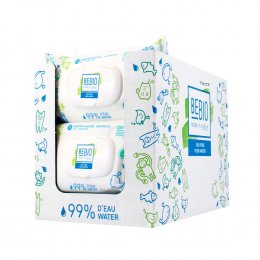 Lingettes à l'eau pour bébé 8 packs x 72 lingettes - BEBIO