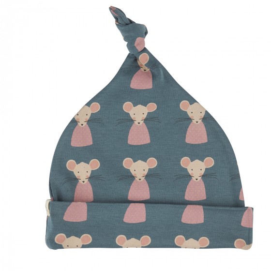 Bonnet noué en coton bio - Mouse Pink Dress - Pigeon Bonnet noué en coton bio - Mouse Pink Dress - Pigeon