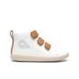 Chaussures Bobux I Walk - Hi Court White + Caramel