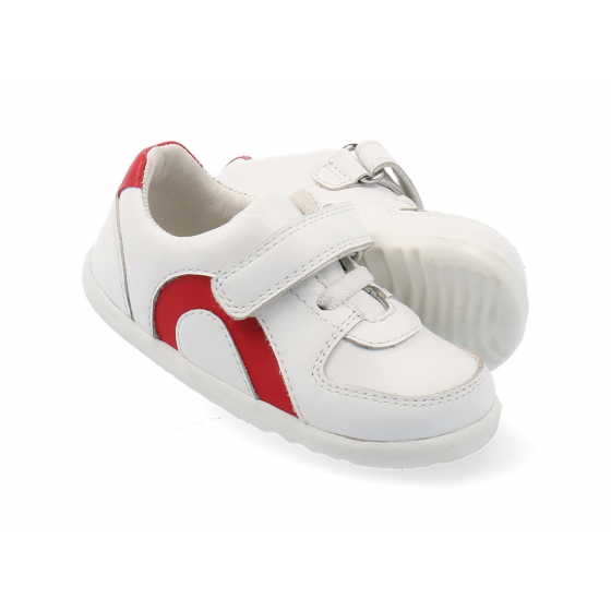 Chaussures Bobux Step Up - Comet White + Red