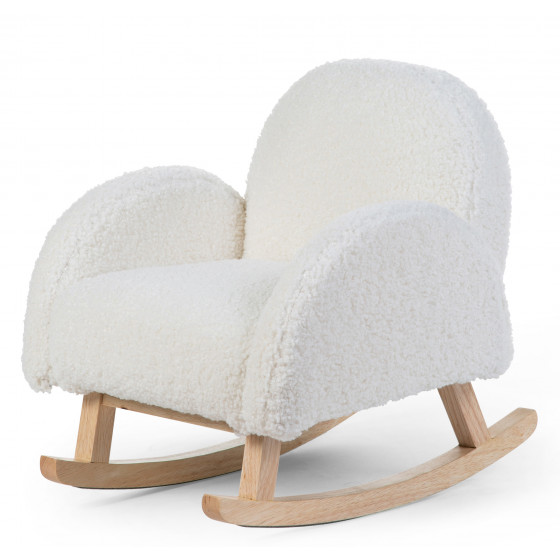 Fauteuil à bascule pour enfant - Teddy Ecru