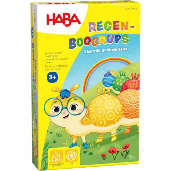 Haba - Jeu de société Chenilles multicolores dès 3 ans - Version néerlandophone