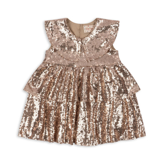 Robe à Paillettes Starla - Blush Doré - Konges Sløjd