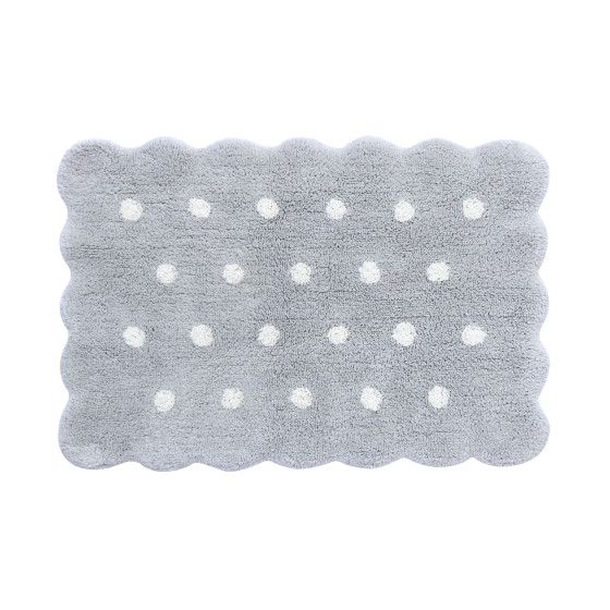 Tapis lavable - Mini Biscuit - Pearl Grey - 70x100 cm