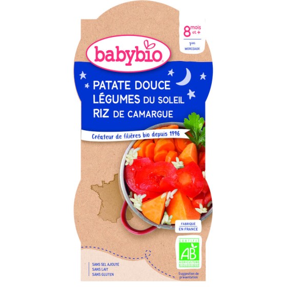 Bol Bonne Nuit Patate douce Légumes 2x200g - BABYBIO