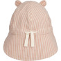 Casquette protège nuque réversible Gorm Y/D Stripe Tuscany rose / Sandy - Liewood