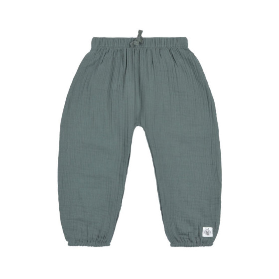 Pantalon en mousseline GOTS vert pétrole Pantalon en mousseline GOTS vert pétrole