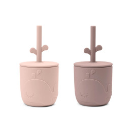Tasse avec paille Peekaboo - 2-pack - Wally Powder