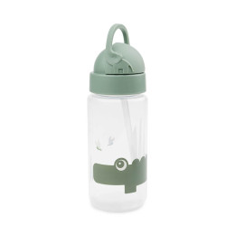 Gourde avec paille Croco - Green