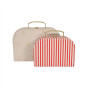 Set de 2 mini-valises - Giraffe & Stripe - Yellow