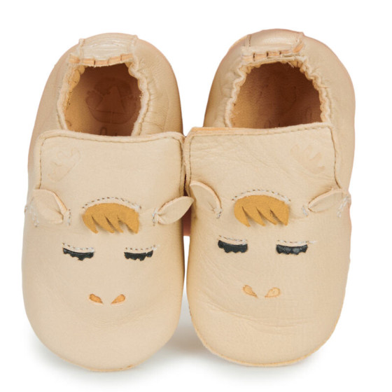 Chaussons en cuir avec semelle My Blublu - Chameau - Easy Peasy Chaussons en cuir avec semelle My Blublu - Chameau - Easy Peasy