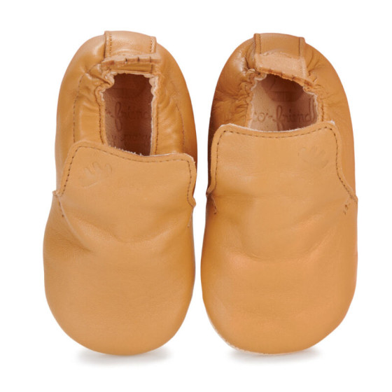 Chaussons en cuir avec semelle My Blublu - Cuir brun - Easy Peasy Chaussons en cuir avec semelle My Blublu - Cuir brun - Easy Peasy