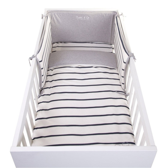 Childhome - Housse De Couette et Taie - 100x140 cm - Jersey Marin Childhome - Housse De Couette et Taie - 100x140 cm - Jersey Marin