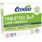 Tablettes lave-vaisselle écologiques 3 en 1 format compact (30 x 12 g) 360 g - Ecodoo