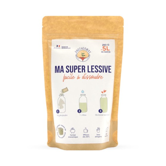 Poudre concentrée à diluer pour lessive liquide - 250 g Poudre concentrée à diluer pour lessive liquide - 250 g