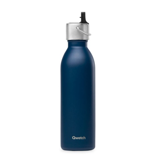 Bouteille isotherme ACTIVE avec bouchon Sport - Matt - Bleu marine - 600ml - Qwetch Bouteille isotherme ACTIVE avec bouchon Sport - Matt - Bleu marine - 600ml - Qwetch
