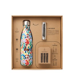 Coffret Cadeau gourde isotherme ARTY 500ml - Qwetch