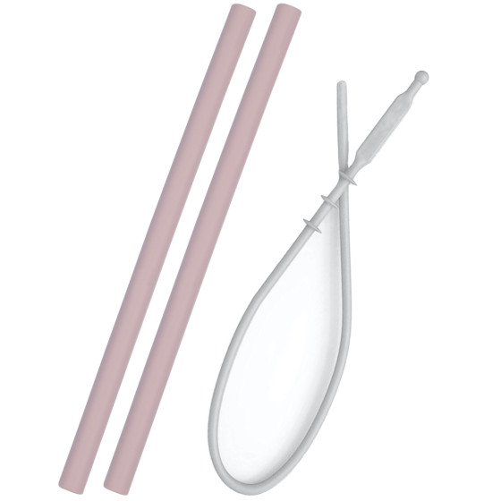 Set de 2 pailles et brosse - Pink Set de 2 pailles et brosse - Pink