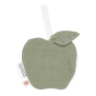 Doudou attache-sucette mousseline Pomme Olive