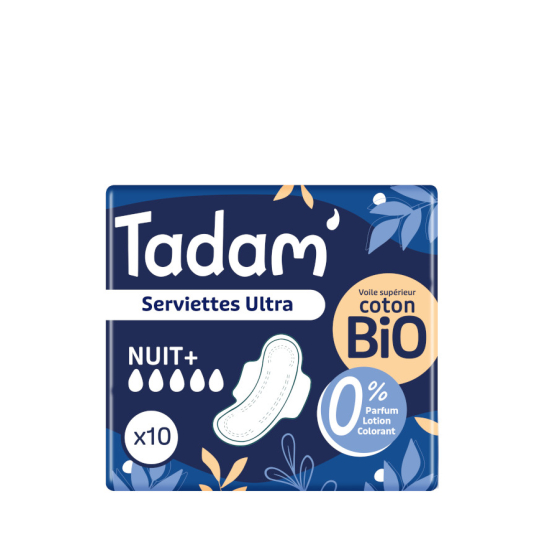 Tadam Serviettes hygiéniques dermo-sensitive - Nuits - 10 pcs