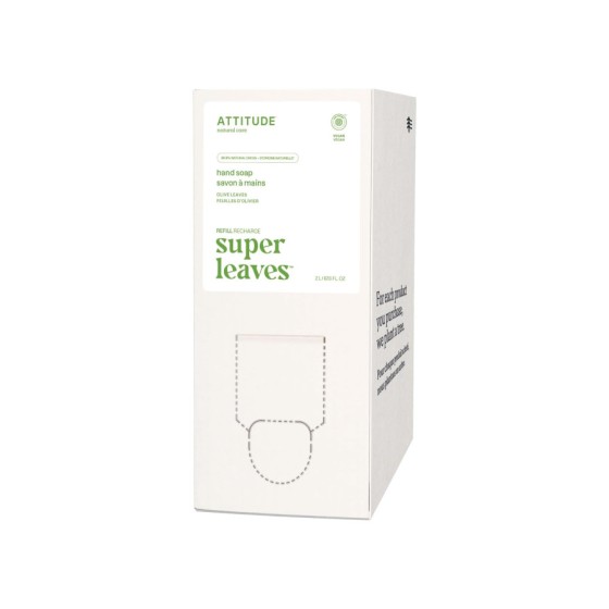 Eco-recharge savon mains - Olivier / hypoallergénique - Super leaves Eco-recharge savon mains - Olivier / hypoallergénique - Super leaves