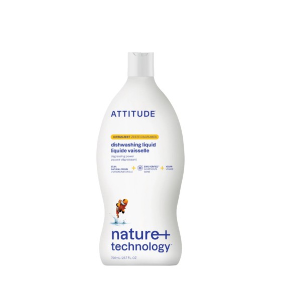 Liquide vaisselle Citron zeste 700 ml - Attitude Liquide vaisselle Citron zeste 700 ml - Attitude