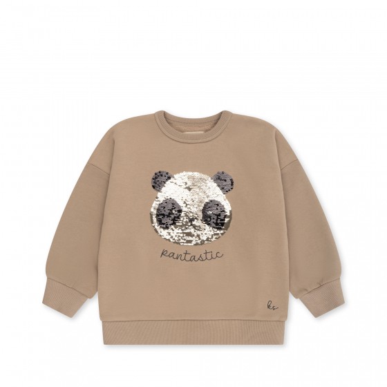 Sweat-shirt à sequins Lou - Oxford Tan - Konges Sløjd