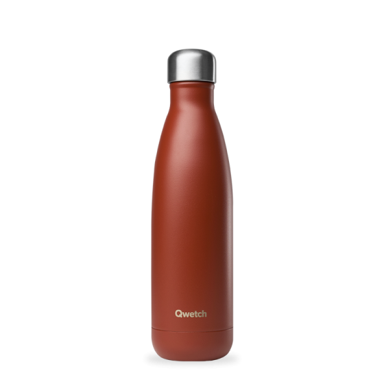 Bouteille isotherme inox Matt Terracotta 500ml - Qwetch