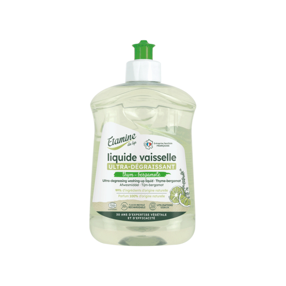 Liquide vaisselle dégraissant Bergamote et thym 500 ml - Etamine du Lys