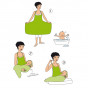 Tablier de bain maman/bébé Chéru'bain Eco Chou Bambou écru
