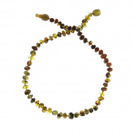 Collier d'ambre pour enfant avec clip de sécurité - style "billes"