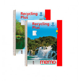 Cahier à spirales en papier recyclé format A4 ligné