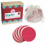 Lingettes démaquillantes lavables - coffret en bois - 10 lingettes