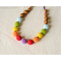 Collier d'allaitement et de portage - colori double arc-en-ciel