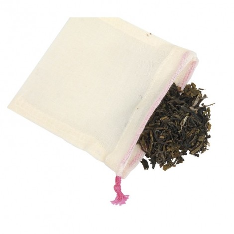 5 sachets Thé réutilisables et lavables en coton BIO 5 sachets Thé réutilisables et lavables en coton BIO