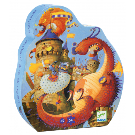 Puzzle Silhouette 'Vaillant & les dragons' - 54 pièces - à partir de 5 ans