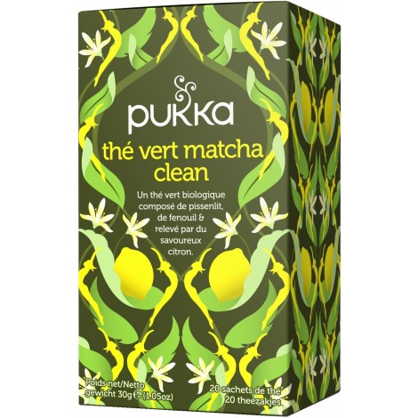 Thé vert matcha clean 20 infusettes BIO Thé vert matcha clean 20 infusettes BIO