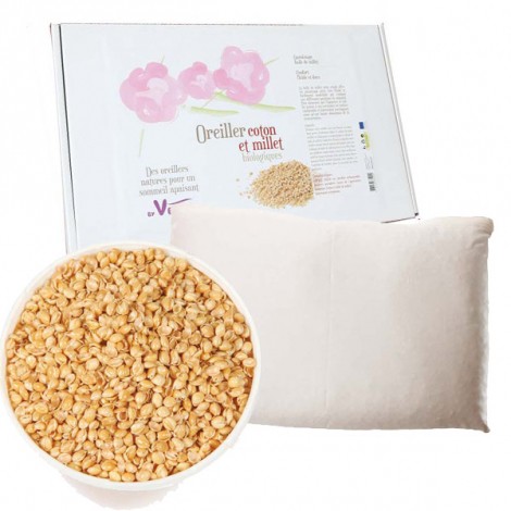 Oreiller Coton et Millet BIO 40 x 60 cm