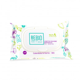 Lingettes calendula & karité BIO pour bébé 20 lingettes - BEBIO