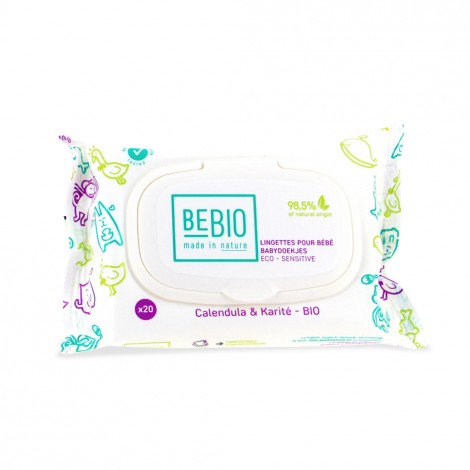Mini pack lingettes BIO pour bébé calendula karité 20 unités Mini pack lingettes BIO pour bébé calendula karité 20 unités