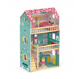 Maison de poupée en bois Happy Day à partir de 3 ans