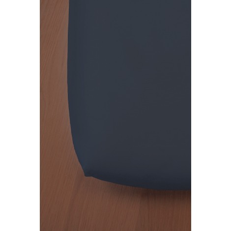 Drap Housse en Coton Bio - Pour lit double - bleu marine Drap Housse en Coton Bio - Pour lit double - bleu marine